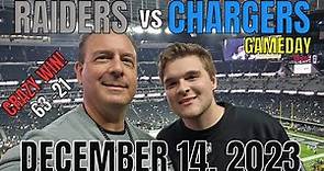 Las Vegas Raiders vs Los Angeles Chargers Gameday Experience 12/14/23