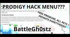 UPDATED PRODIGY HACK MENU!! INFINTE EVERYTHING PLUS EASY TO DO!!