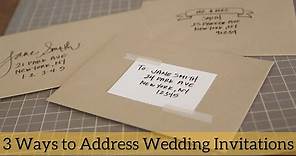 3 Ways to Address Wedding Invitations