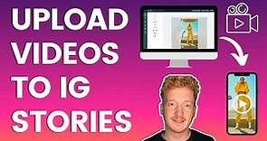 How to post VIDEOs to Instagram Story from your Computer (PC or Mac)