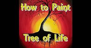 Tree of Life Step by Step Acrylic Painting on Canvas for Beginners