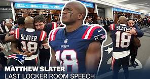 EXCLUSIVE: Matthew Slater’s Last Locker Room Speech for the New England Patriots