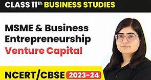 Class 11 Business Studies Chapter 9 | Venture Capital - MSME and Business Entrepreneurship