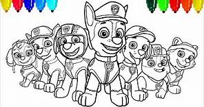 PAW PATROL # 2 Coloring Pages | Colouring Pages for Kids with Colored Markers