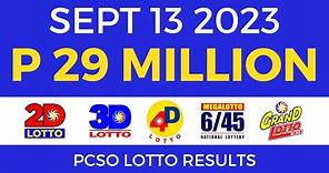 Lotto Result September 13 2023 9pm [Complete Details]