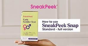 How to use SneakPeek Early Gender DNA Test Snap Standard At Home | Full version for US customers