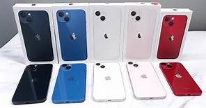 iPhone 13 All Colors Unboxing: Blue, Pink, Starlight, Midnight & Red