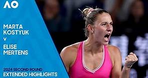 Marta Kostyuk v Elise Mertens Extended Highlights | Australian Open 2024 Second Round