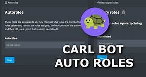 HOW TO SETUP AUTO ROLES WITH CARL BOT