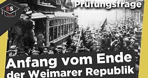Anfang vom Ende der Weimarer Republik - Krisenjahre - Präsidialkabinette Weimarer Republik erklärt!