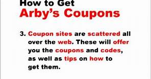 How To Get Arby's Coupons