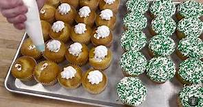 Watch how Termini Bros. Bakery in Philly makes their famous green and white Eagles cupcakes