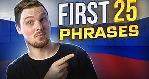 Russian Language - Lesson 1 | YOUR FIRST 25 PHRASES for absolute beginners