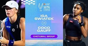 Iga Swiatek vs. Coco Gauff | 2023 WTA Finals Group Stage | WTA Match Highlights