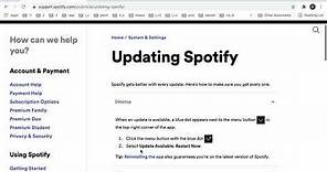 How to update Spotify on Desktop Mac?