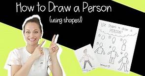 How to Draw People using Shapes | Art Lessons for Kids