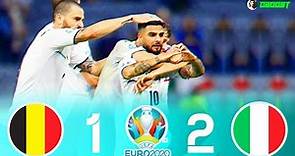 Belgium 1-2 Italy - EURO 2020 - Insigne's Finesse Shot Goal - Extended Highlights - [EC] - FHD