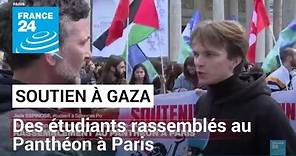 Mobilisation étudiante en soutien à Gaza : rassemblement au Panthéon à Paris • FRANCE 24