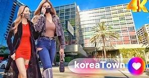 Exploring KoreaTown Los Angeles Wilshire Blvd [4K] Walking tour