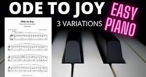 Ode to Joy - 3 Variations | Piano Sheet Music & Tutorial | Beginner to Early Intermediate