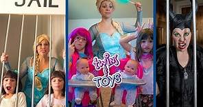 Elsa, Maleficent, and Twins Kate and Lilly Magic Play Time Collection!