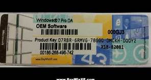 windows 7 product key free win 7 Professional 32 64 bit COA Keys Part 2