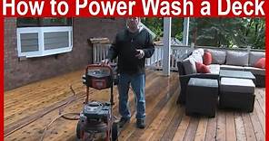 How to Power Wash a Deck