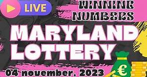 Maryland Evening Lottery Results 04 Nov 2023 - Pick 3 - Pick 4 - Pick 5 - Bonus Match 5 - Powerball