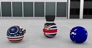 Reino Unido y sus hijos - Countryballs 3D
