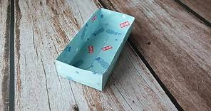 diy紙盒 | 摺紙 | 長方型紙盒 | 手作紙盒 | 收納盒 | origami box | 折り紙ボックス 005