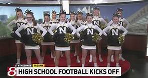 Noblesville High School cheerleaders perform on Daybreak