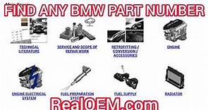 How to find any part number for your BMW - RealOEM Guide