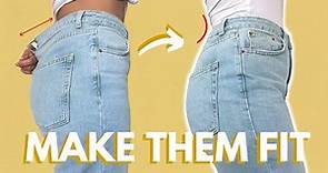 Easy Downsize Jeans Waist Elastic Hack - Clean Finished | LYDIA NAOMI