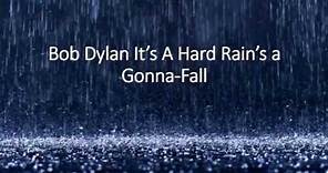 Bob Dylan "A Hard Rains A Gonna-Fall" (lyric Video)