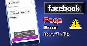Facebook Page Create Problem Fixed | Can't Create Page you've created to many page In short time