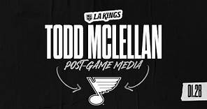 Head Coach Todd McLellan | 01.28.24 LA Kings lose to St Louis Blues | Postgame Media