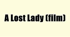 A Lost Lady (film)
