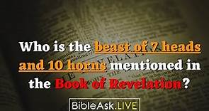 Who is the beast of 7 heads and 10 horns mentioned in the book of Revelation?