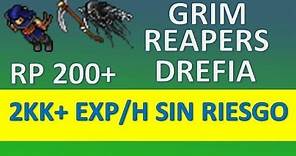 Tibia Guias - RP 200+ - Grim Reapers Drefia 2kk+ exp/h - Técnica SIN riesgo