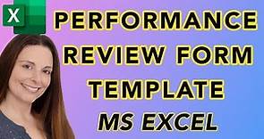 Performance Review Form Template In Excel