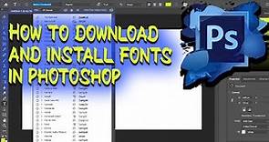 How To Download And Install Fonts In Adobe Photoshop 2021