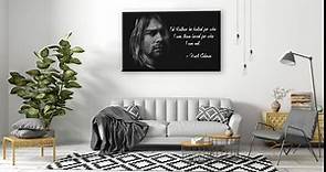 SpiritualHands Kurt Cobain Canvas Wall Art - Posters, Prints, and Decorations for Nirvana Fans - Unique Memorabilia and Gifts (21 KURT COBAIN RATHER BE HATED, 8" x 12" - Ready to Hang)