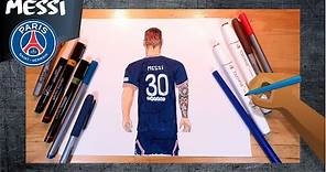 Dibuja la camiseta de Messi en el Paris Saint Germain PSG 2021