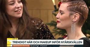 Så stylar du trendigt hår och makeup inför nyårskvällen | Nyhetsmorgon | TV4 & TV4 Play