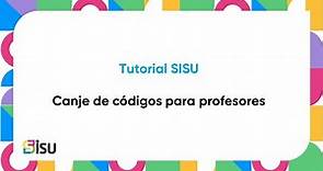 Tutorial SISU de Santillana - Canje de códigos para profesores