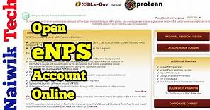 How to Register for Tier-1 NPS account online in NSDL || National Pension System eNPS account