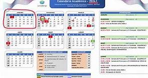 Calendário acadêmico da Unopar - Anhanguera - Uniderp 2024.1