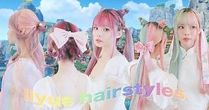hairstyles inspired by LIYUE genshin impact characters! 🐉☁️ keqing, xiangling, ningguang + more!