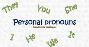 Pronombres personales en inglés - Personal pronouns