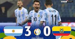 Argentina 3 x 0 Ecuador ● 2021 Copa América Extended Goals & Highlights HD